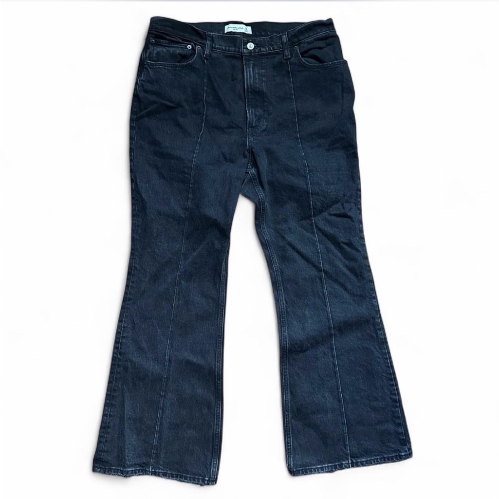 Abercrombie & Fitch Black Flared High Rise Jeans